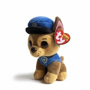 2020 Ty Beanie Boos Babies Police Paw Patrol Dog ‘Chase’ Plush Retired NWT